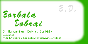 borbala dobrai business card